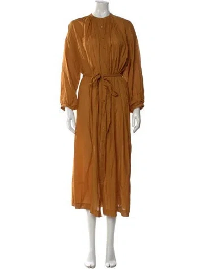 Pre-owned Doen Midi Length Dress In Orange