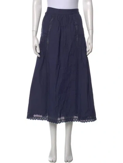 Pre-owned Doen Midi Length Skirt W/ Tags In Blue
