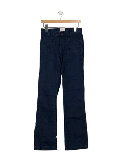Pre-owned Doen Mid-rise Flared Jeans In Blue