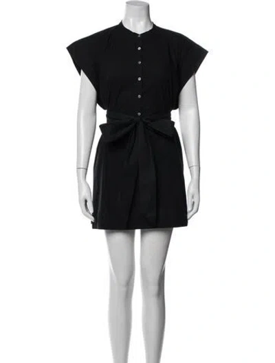 Pre-owned Doen Mini Dress In Black