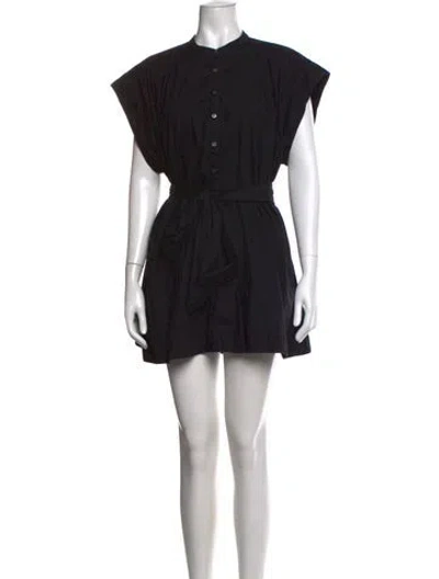 Pre-owned Doen Mini Dress In Black