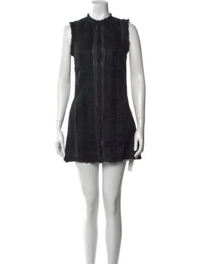 Pre-owned Doen Mini Dress In Black