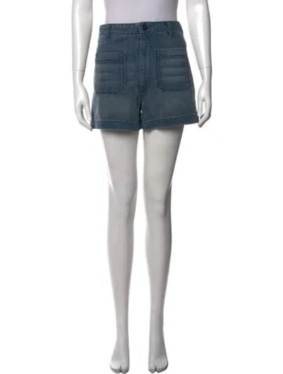 Pre-owned Doen Mini Shorts In Blue