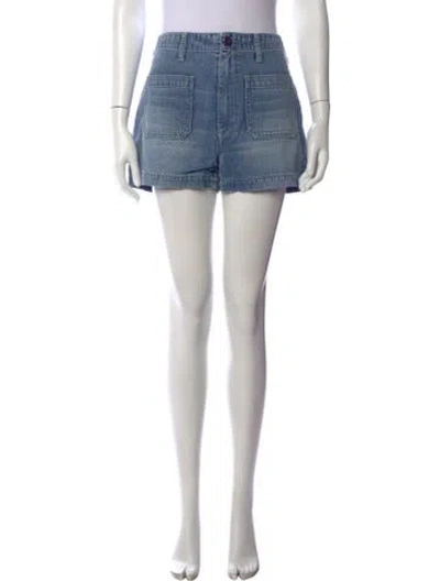 Pre-owned Doen Mini Shorts In Blue