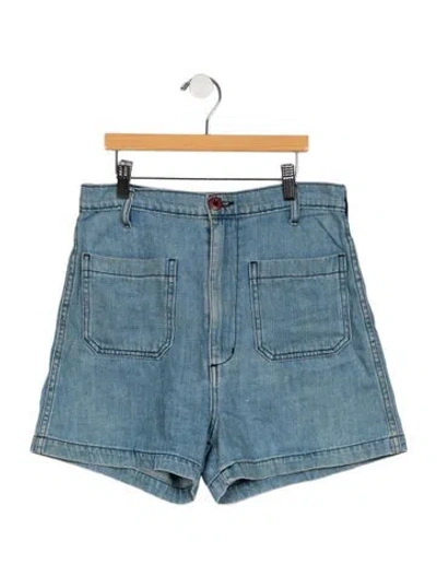 Pre-owned Doen Mini Shorts In Blue