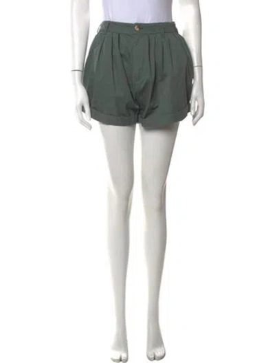 Pre-owned Doen Mini Shorts In Green