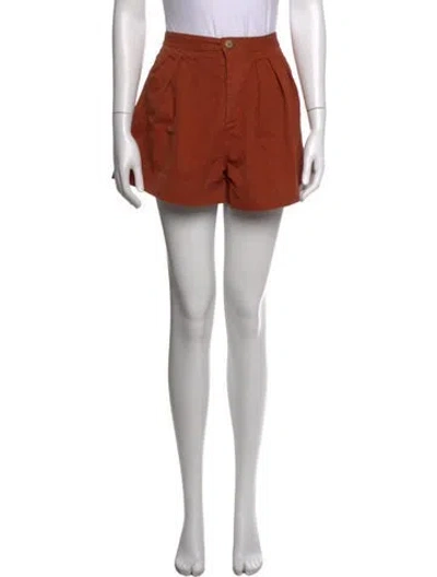 Pre-owned Doen Mini Shorts In Orange