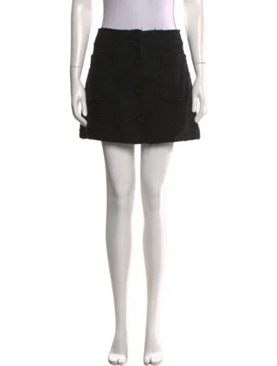 Pre-owned Doen Mini Skirt In Black