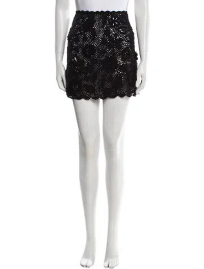 Pre-owned Doen Mini Skirt In Black