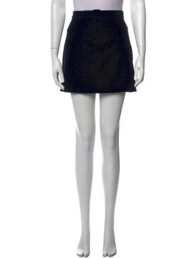 Pre-owned Doen Mini Skirt In Black/neutrals