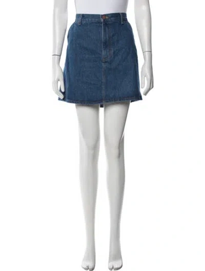 Pre-owned Doen Mini Skirt In Blue