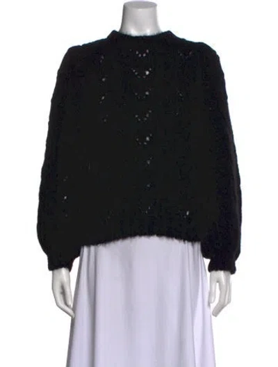 Pre-owned Doen Mock Neck Sweater In Black