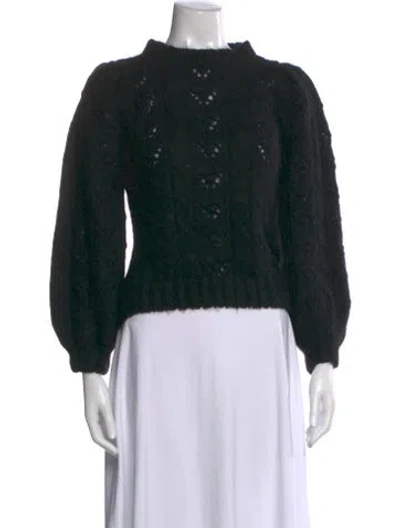Pre-owned Doen Mock Neck Sweater In Black