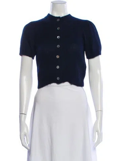 Pre-owned Doen Mock Neck Sweater In Blue