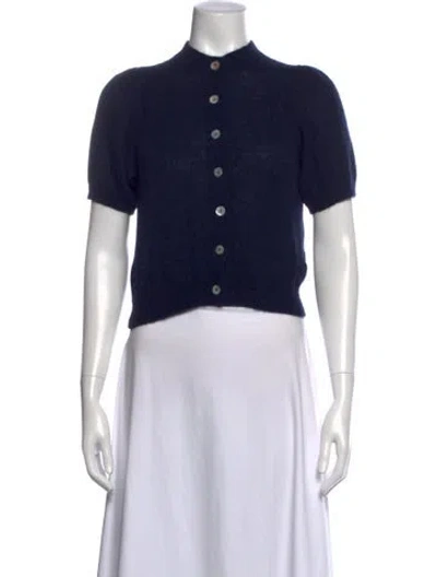 Pre-owned Doen Mock Neck Sweater In Blue