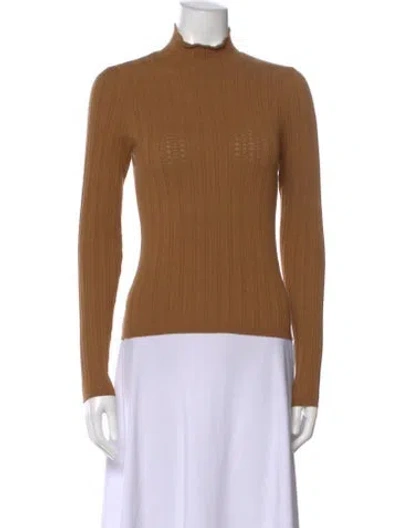Pre-owned Doen Mock Neck Sweater In Brown