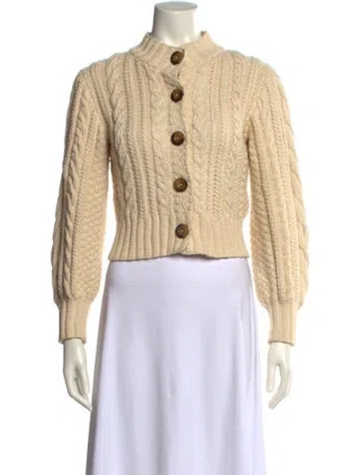 Pre-owned Doen Mock Neck Sweater In Neutral