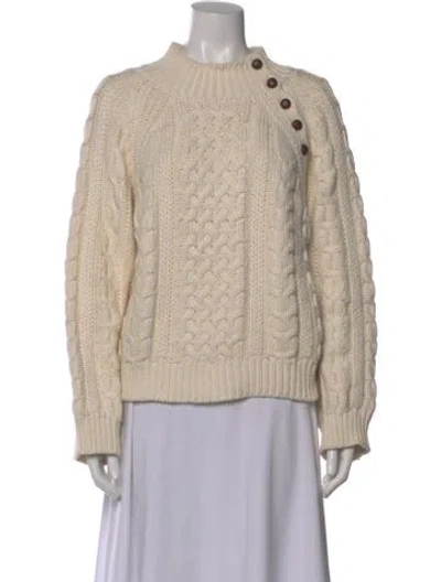 Pre-owned Doen Mock Neck Sweater In Neutral