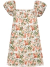 DOEN MULTICOLOUR FLORAL-PRINT COTTON MINI DRESS