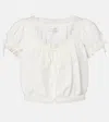 Doen Dôen Nera Embroidered Cotton Top In White