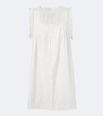 Doen Dôen Nessie Broderie Anglaise Cotton Minidress In White