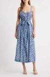Doen Dôen Nevita Belted Organic Cotton Voile Midi Dress