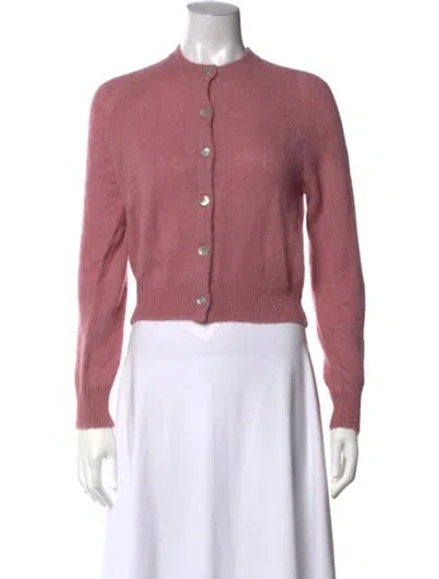 Pre-owned Doen Nylon Crew Neck Sweater In Pink