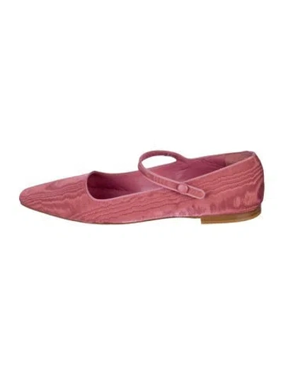 Pre-owned Doen Nylon Mary Jane Flats In Pink
