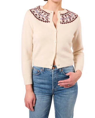 Doen Olympe Cashmere Cardigan In Cottage In Neutral
