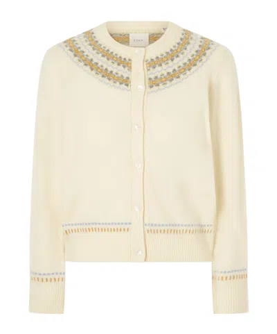Doen Olympe Wool-blend Cardigan In White