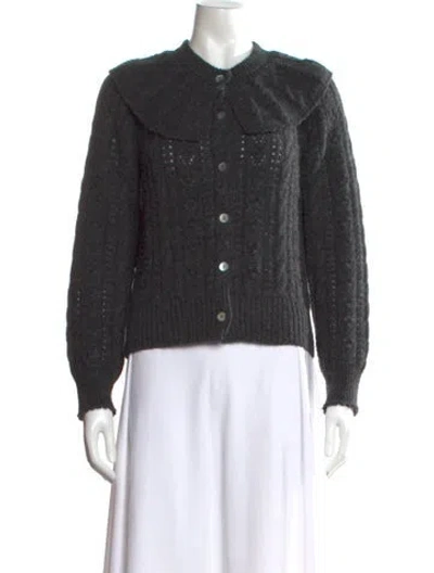 Pre-owned Doen Open Front Sweater In Black