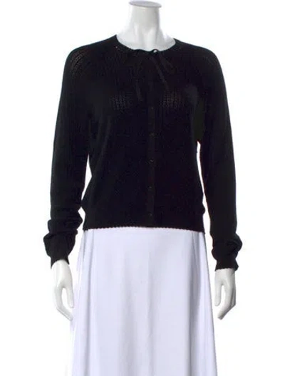 Pre-owned Doen Open Front Sweater In Black