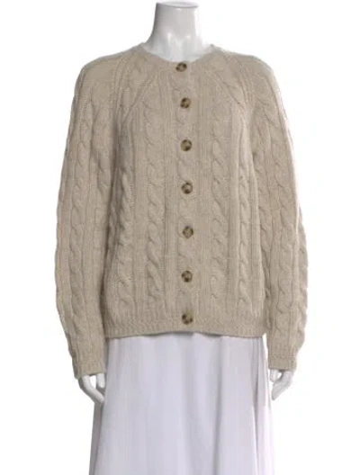 Pre-owned Doen Open Front Sweater In Neutral