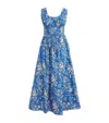 Doen Organic Cotton Emmaretta Midi Dress In Blue