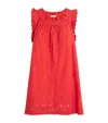 Doen Organic Cotton Nessie Mini Dress In Red