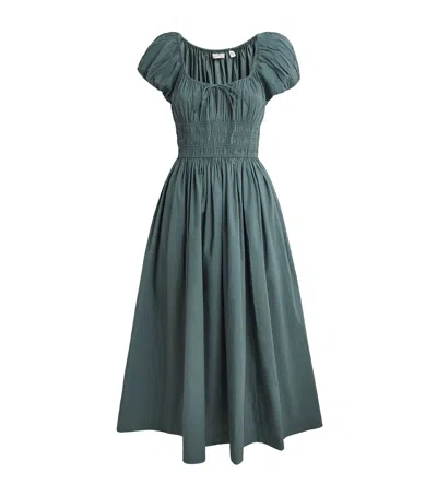 Doen Dôen Organic Cotton Quinn Midi Dress In Green