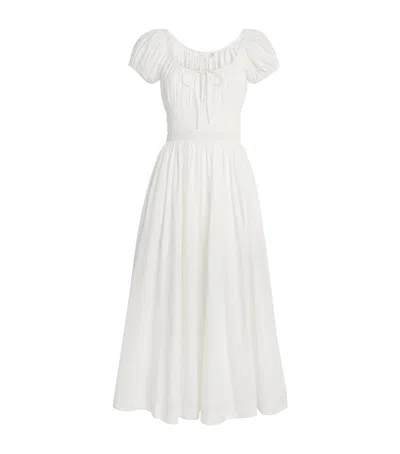 Doen Dôen Organic Cotton Quinn Midi Dress In White