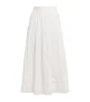 Shop Doen Organic Cotton Sebastiane Midi Skirt In White