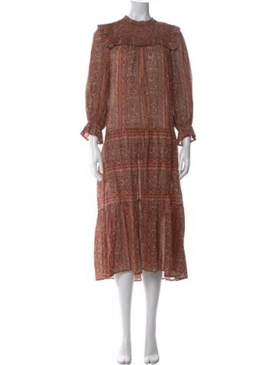 Pre-owned Doen Paisley Print Long Dress