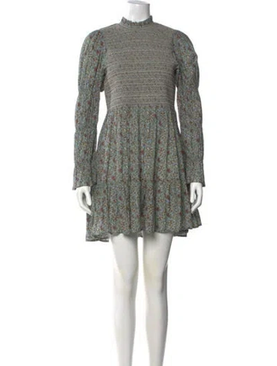Pre-owned Doen Paisley Print Mini Dress In Blue