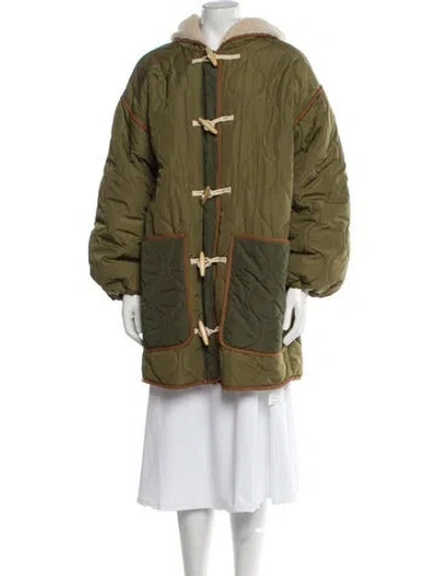 Pre-owned Doen Parka In Green