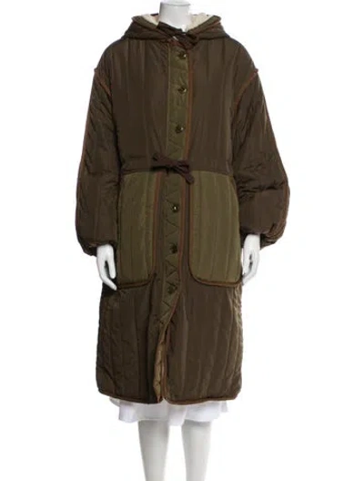 Pre-owned Doen Parka In Green