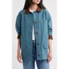 Doen Pascual Contrast-collar Jacket In Blue