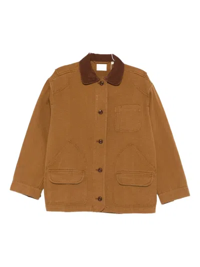 DOEN PASCUAL CONTRAST-COLLAR PATCH-POCKET JACKET