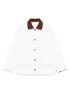 Doen Pascual Corduroy-trimmed Cotton Jacket In White