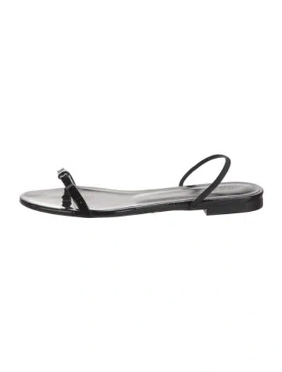Pre-owned Doen Patent Leather Slingback Sandals In Multi