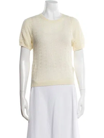 Pre-owned Doen Patterned Crew Neck Sweater In Neutral