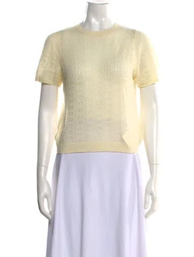 Pre-owned Doen Patterned Crew Neck Sweater In Neutrals
