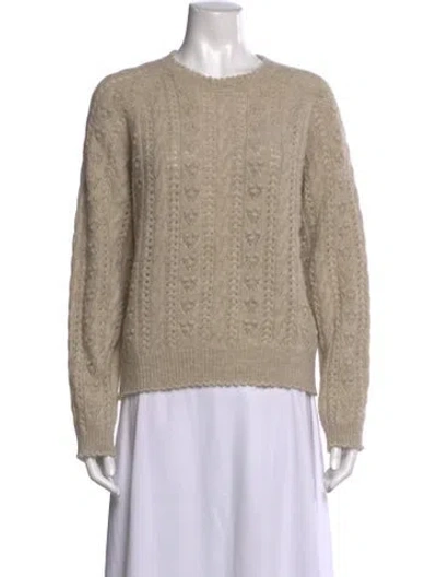Pre-owned Doen Patterned Crew Neck Sweater In Neutrals