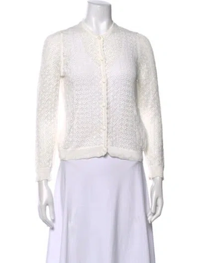 Pre-owned Doen Patterned Crew Neck Sweater In Neutrals